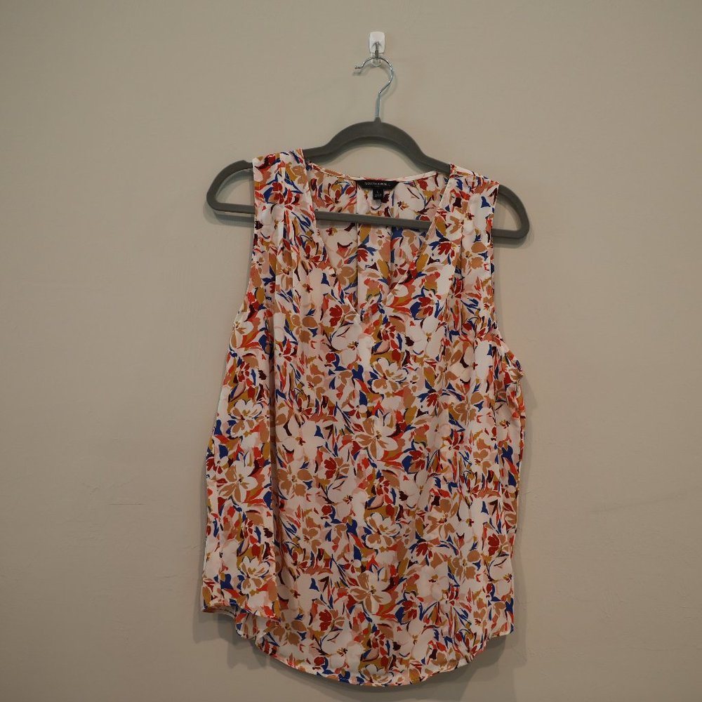 Banana Republic Orange/Yellow Floral Tank Only worn once